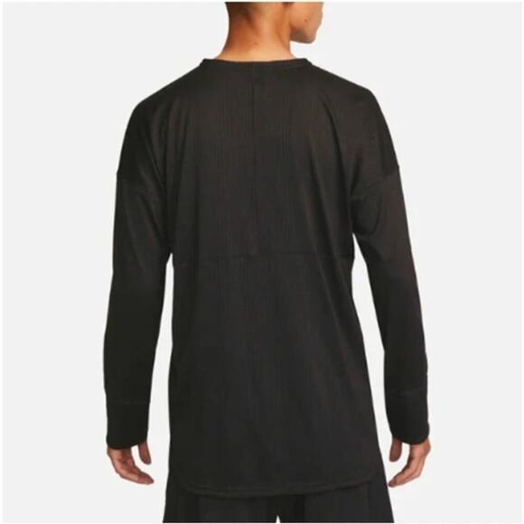 Nike Men's Black Dri-FIT Crew Long Sleeve T-Shirt Size L - Picture 2 of 9